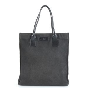 Gucci Leather Tote Bag Black Denim Shoulder Business Commute Document Bag A4